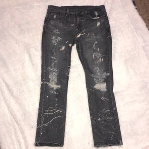 Levi’s 511 custom distressed